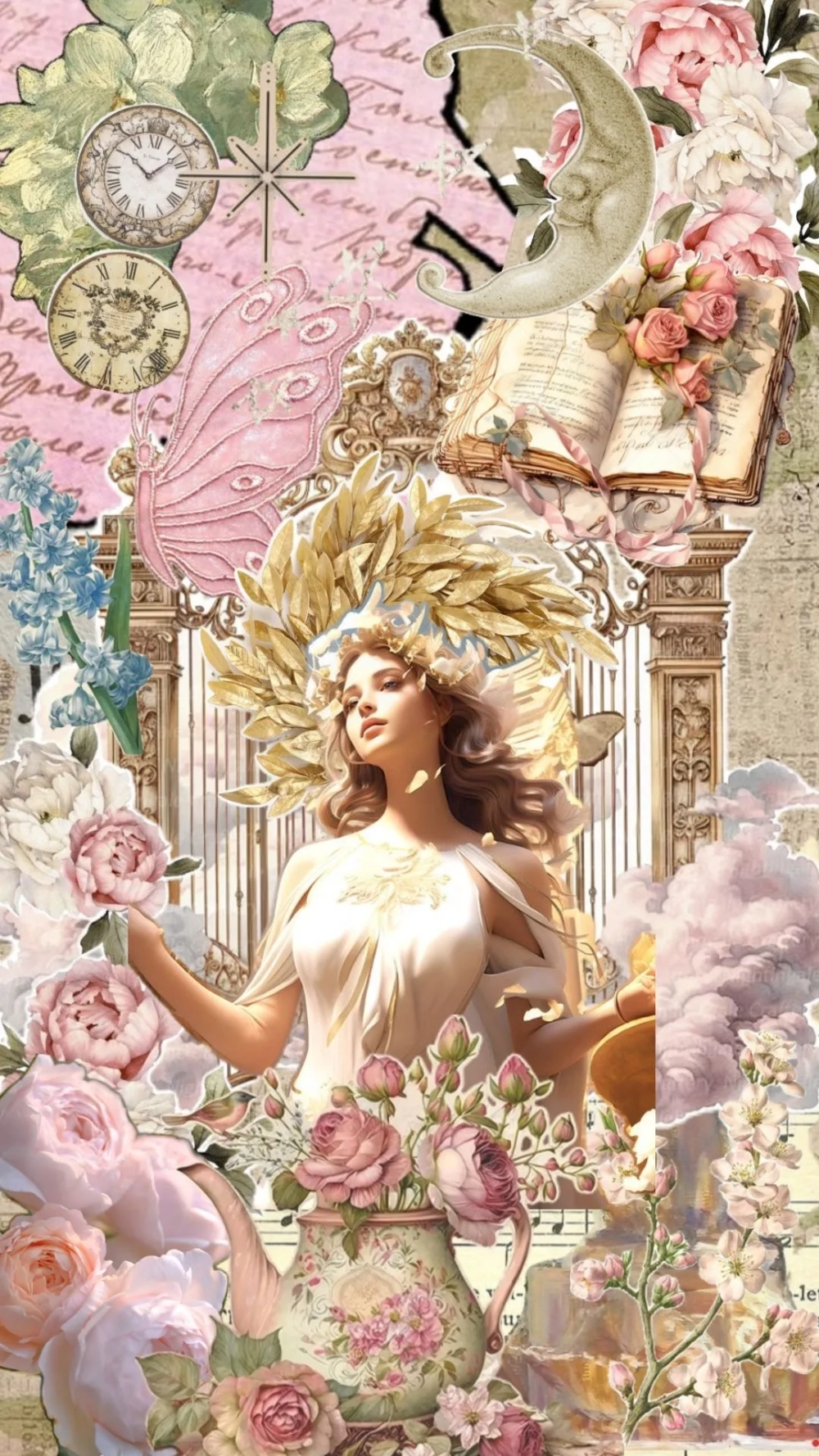 Tái hiện truyền thuyết qua hình nền nữ thần aphrodite đứng trên vỏ sò