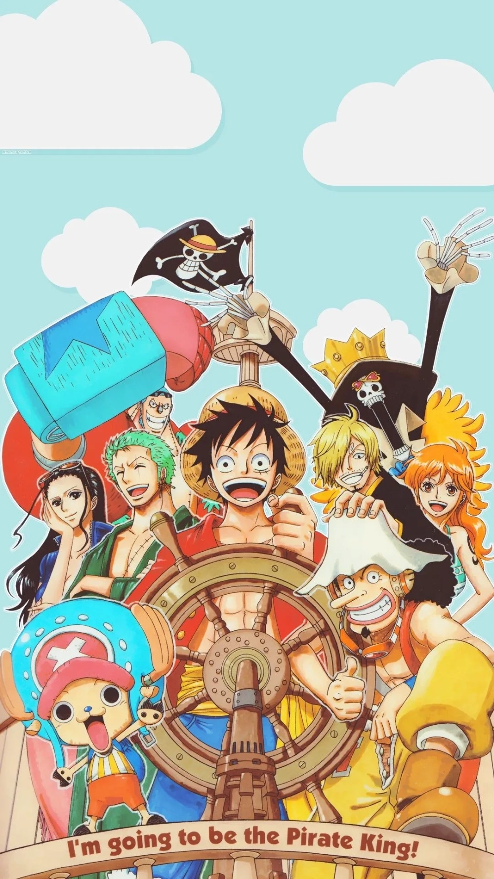 Nét vẽ anime siêu đỉnh trong hình nền máy tính 4K anime One Piece