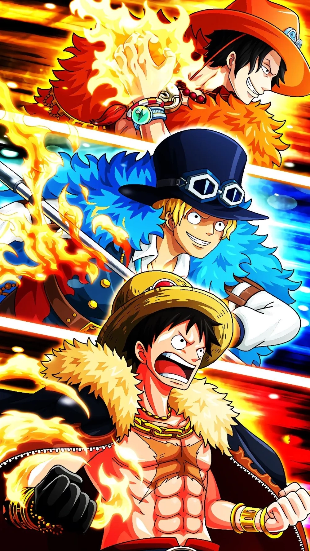 Thế giới hải tặc chạm tay trong hình nền One Piece cho máy tính