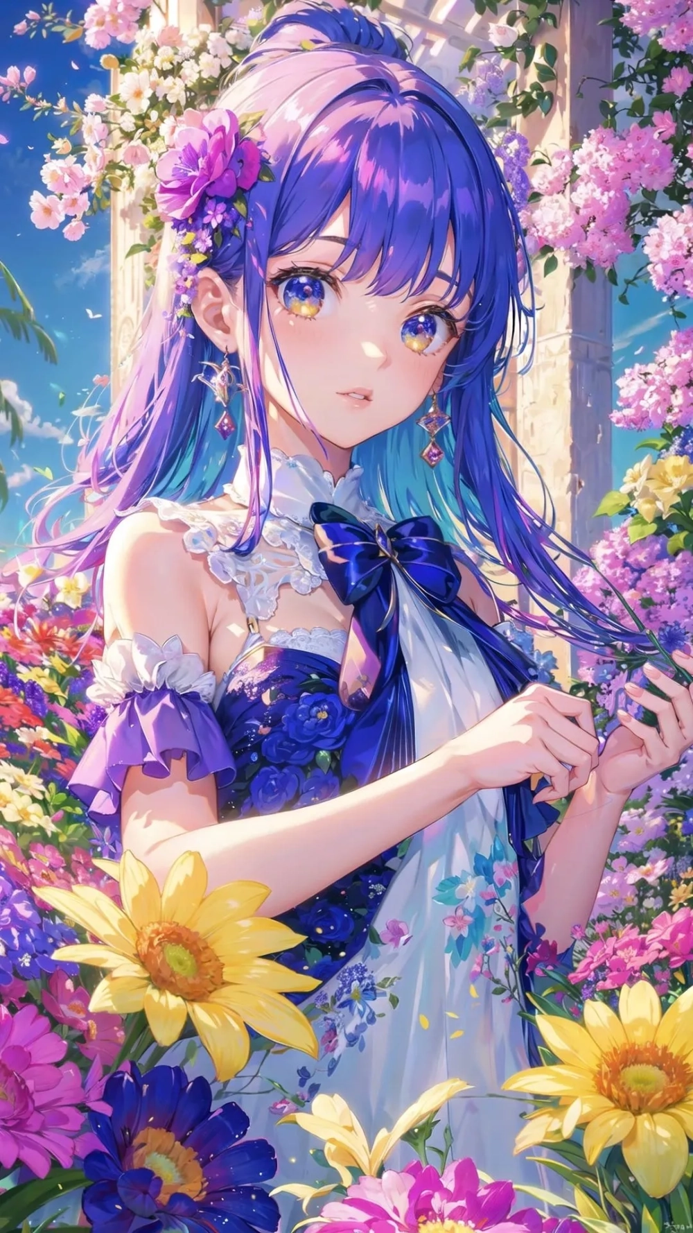 Thoát xác màn hình đơn điệu với hình ảnh anime nữ xinh đẹp