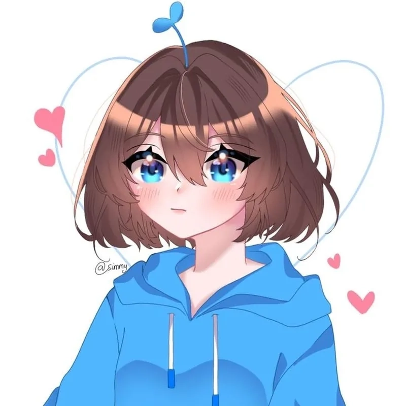 Hình nền mèo Simmy anime dễ thương lấp lánh