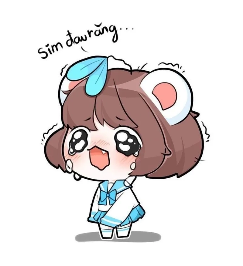 Hình nền Simmy chibi cho điện thoại siêu cute