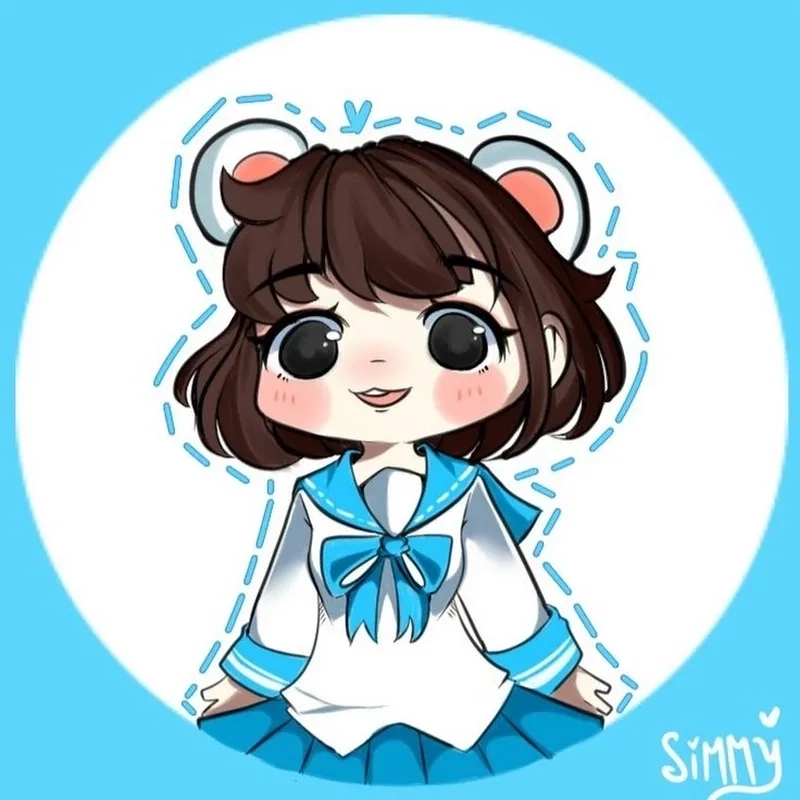 Vẽ mèo Simmy chibi đơn giản dễ học tại nhà