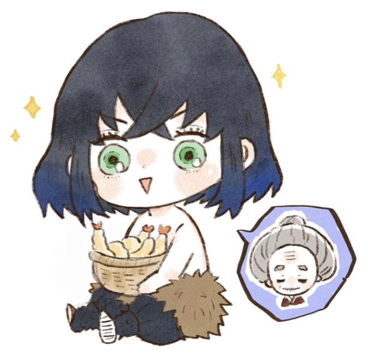 Hình Inosuke chibi với đôi mắt long lanh đáng yêu