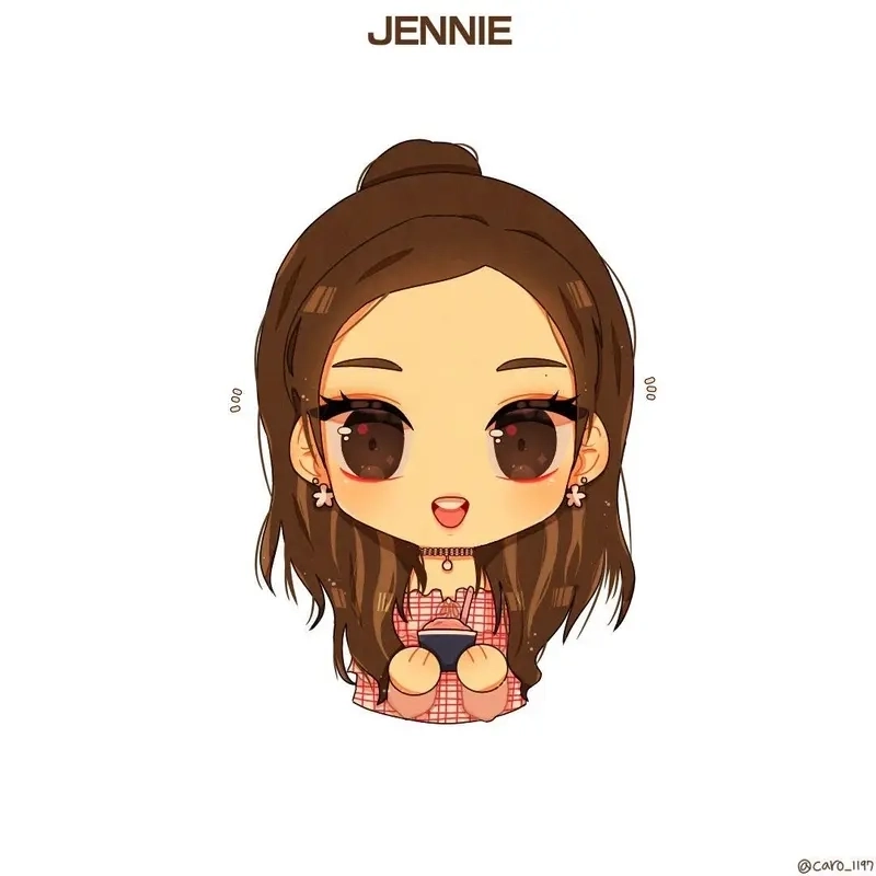 Black Pink Jennie chibi tỏa sáng giữa fandom kpop