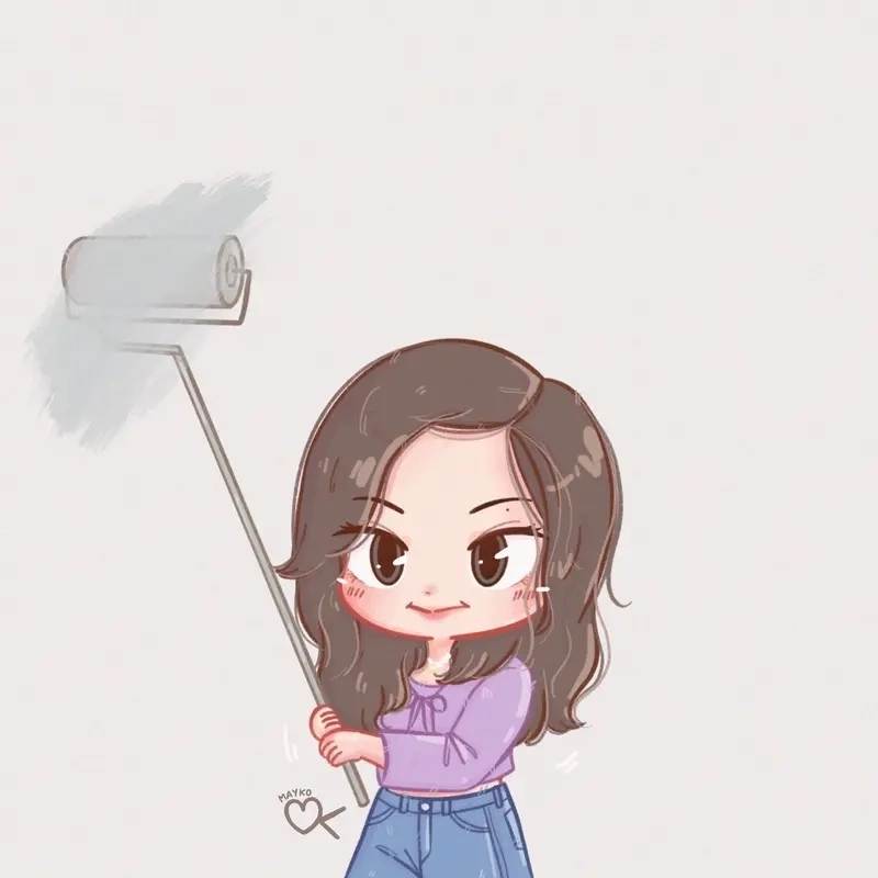 Hình Jennie chibi nổi bật trong bộ sưu tập idol