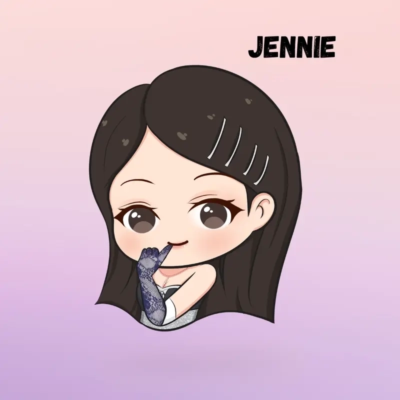 Chibi Jennie Blackpink đầy cảm xúc qua nét vẽ tay