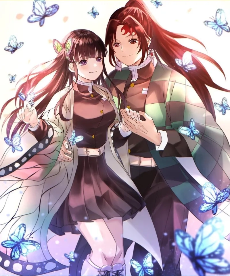 Sự kết hợp dễ thương giữa Nezuko x Kanao