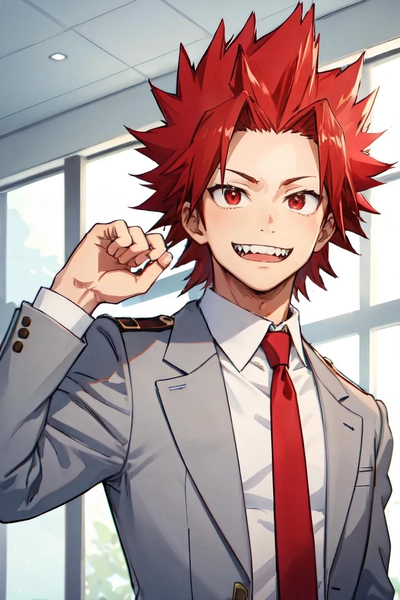 Kirishima hero biệt danh Red Riot oai hùng