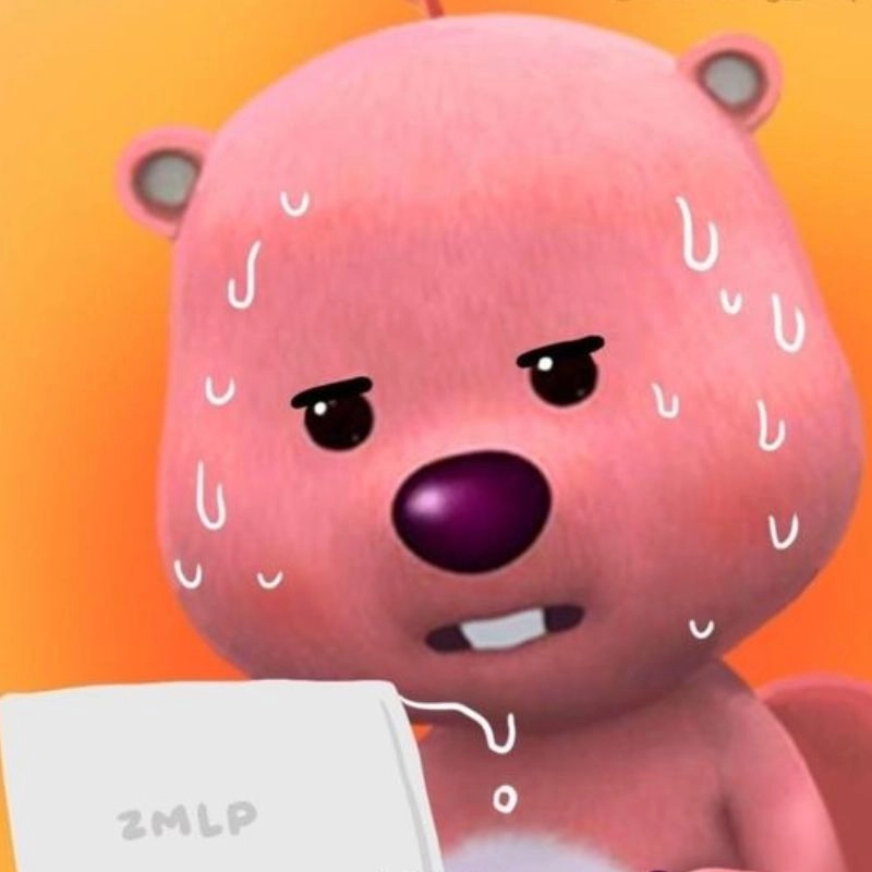 Hải ly hồng loopy meme phiên bản bối rối
