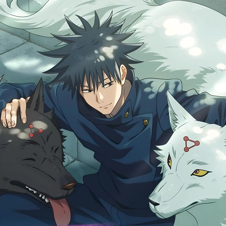 Megumi avatar Roblox với hiệu ứng nguyền thuật rực cháy