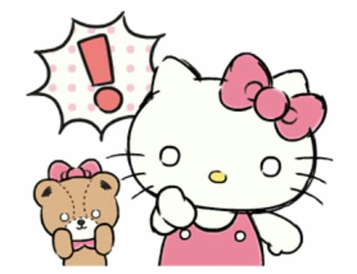 Meme Hello Kitty dỗi dễ thương nhưng siêu ngầu