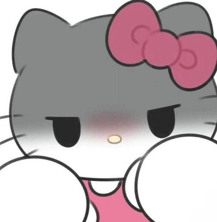 Hello Kitty angry meme thể hiện sự bực cực hài