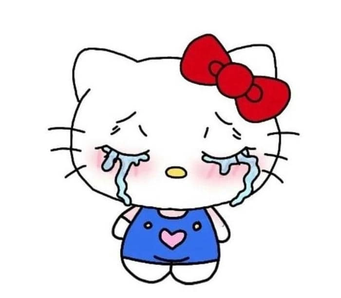 Hello Kitty face paint meme được share liên tục