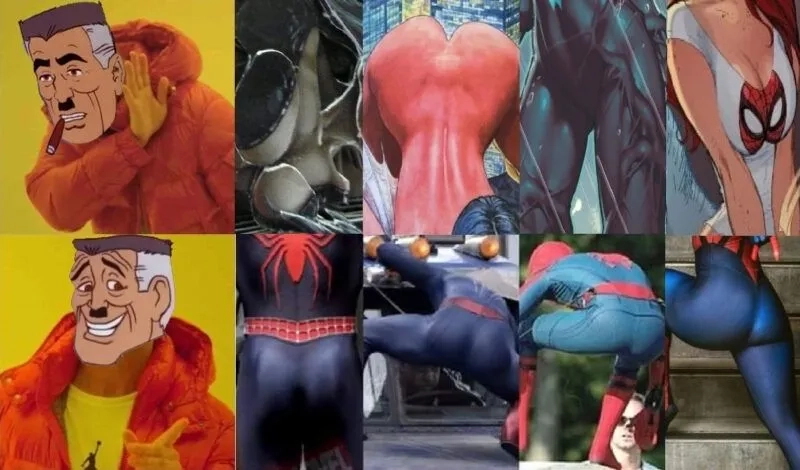Meme người nhện nhìn nhau phổ biến trên mạng xã hội