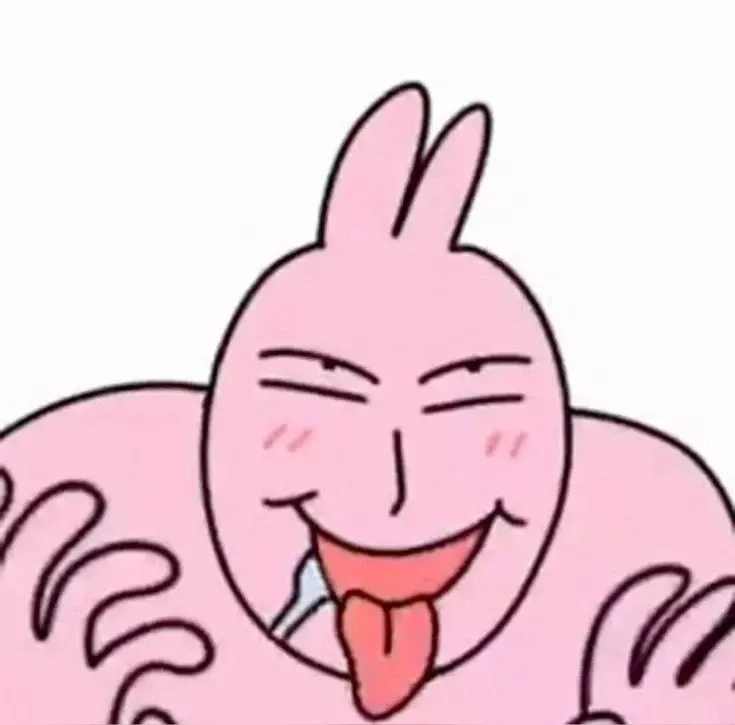 Meme thỏ hồng gãi đầu vô tri nhưng đầy muối