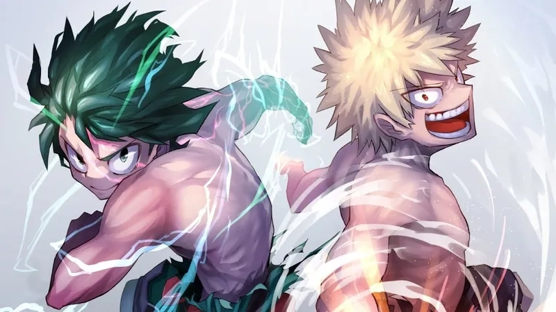 Nét đối lập hoàn hảo Bakugou Midoriya