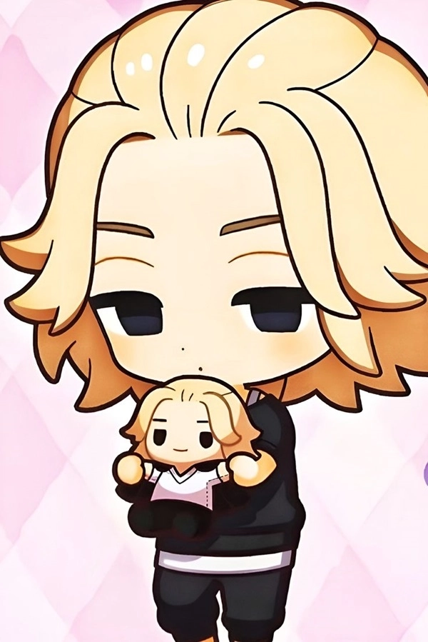 Gambar anime Mikey chibi đậm nét Nhật