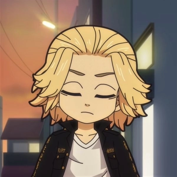 Gambar Mikey chibi dễ thương độc đáo