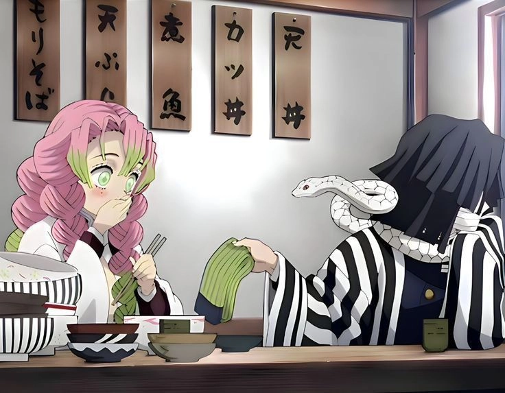 Mitsuri in manga hiện lên với trái tim rực cháy