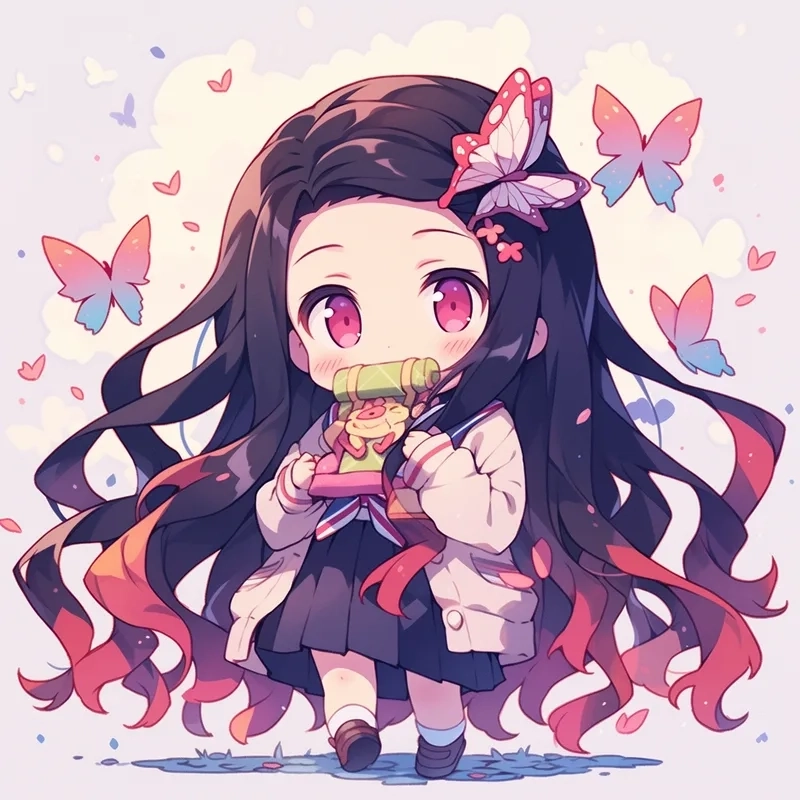 Chiêm ngưỡng loạt hình Nezuko chibi đẹp nhất
