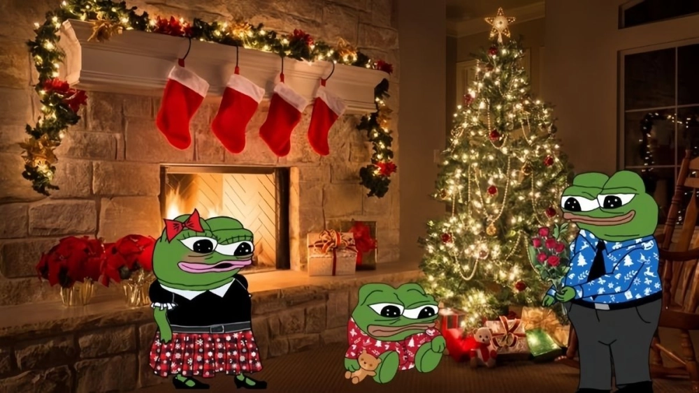 Chill guy meme Noel vẻ lạnh lùng giữa tuyết
