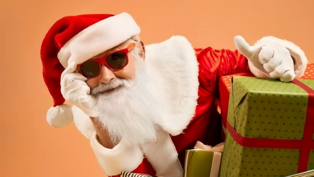 Meme ông già Noel đứng phát quà cực lạnh lùng