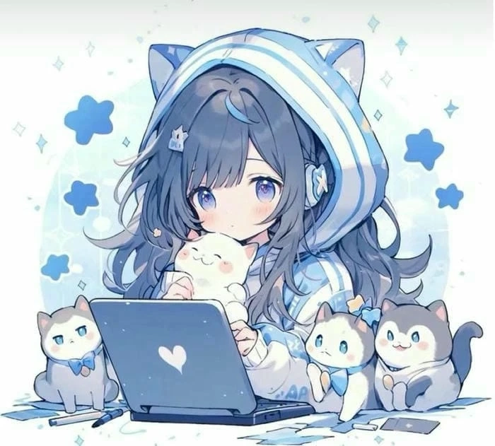 Hình cute chibi nữ mang phong cách dịu dàng