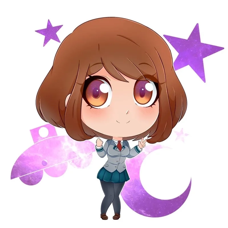 Uraraka chibi phiên bản nhí ngộ nghĩnh