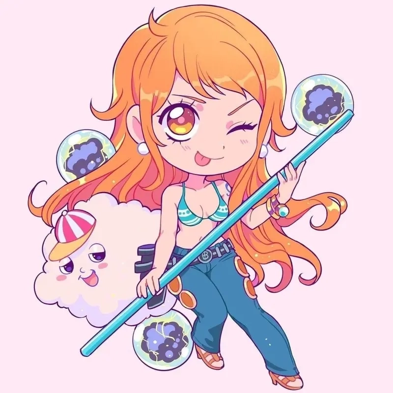 One Piece chibi arts sáng tạo và đầy màu sắc