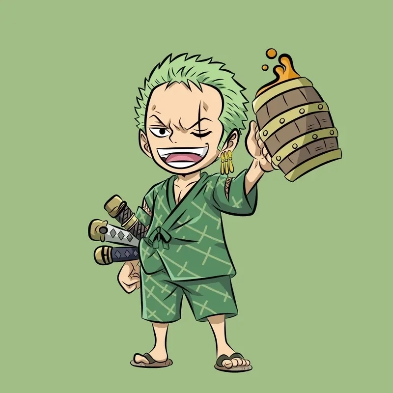 One Piece chibi gif chuyển động ngộ nghĩnh cực hút mắt