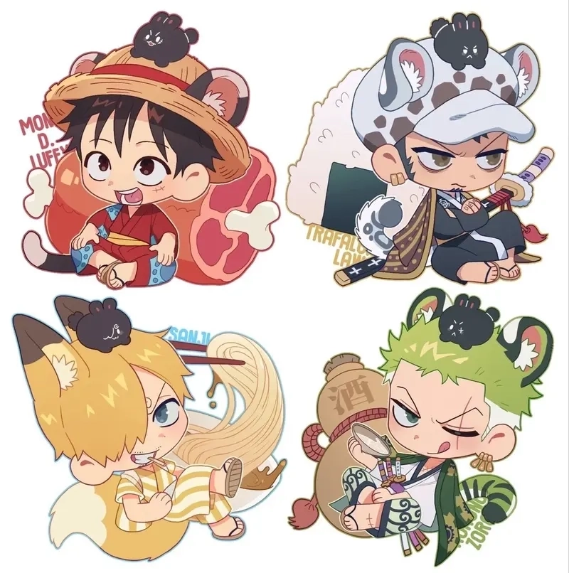 One Piece chibi head cực ngầu nhưng vẫn đáng yêu