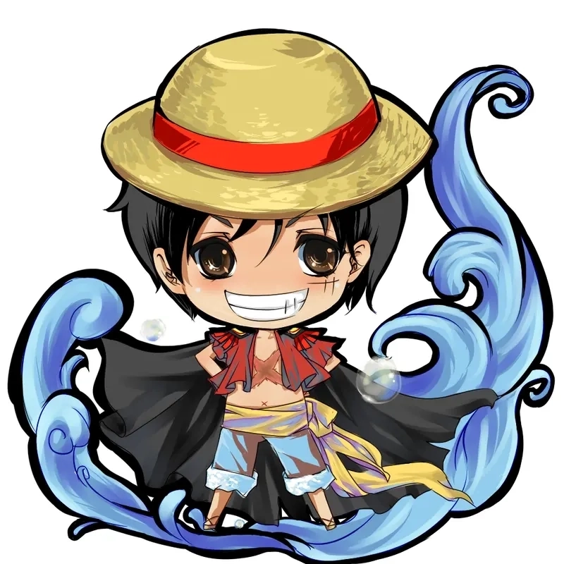 Hình vẽ One Piece chibi đơn giản và dễ học theo