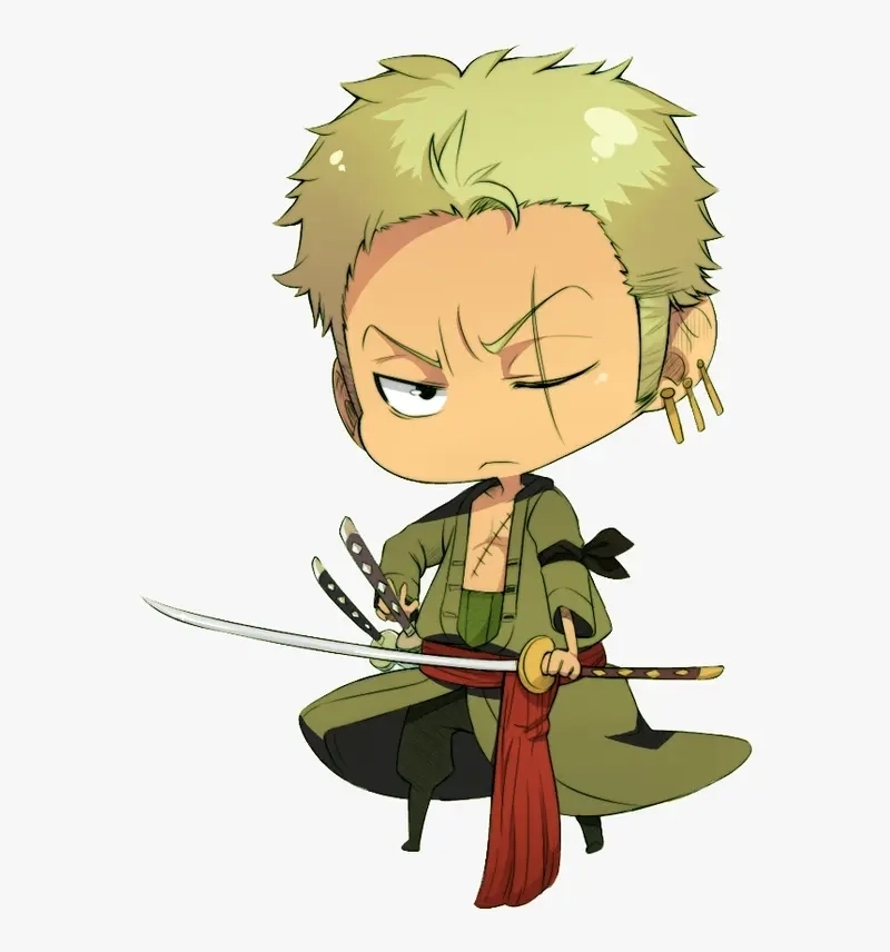 One Piece chibi png nền trong suốt dùng thiết kế siêu tiện