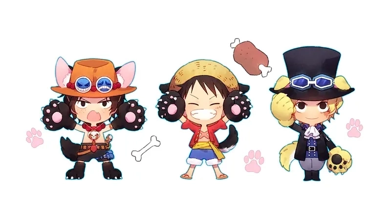 Anime chibi One Piece sống động và đầy biểu cảm