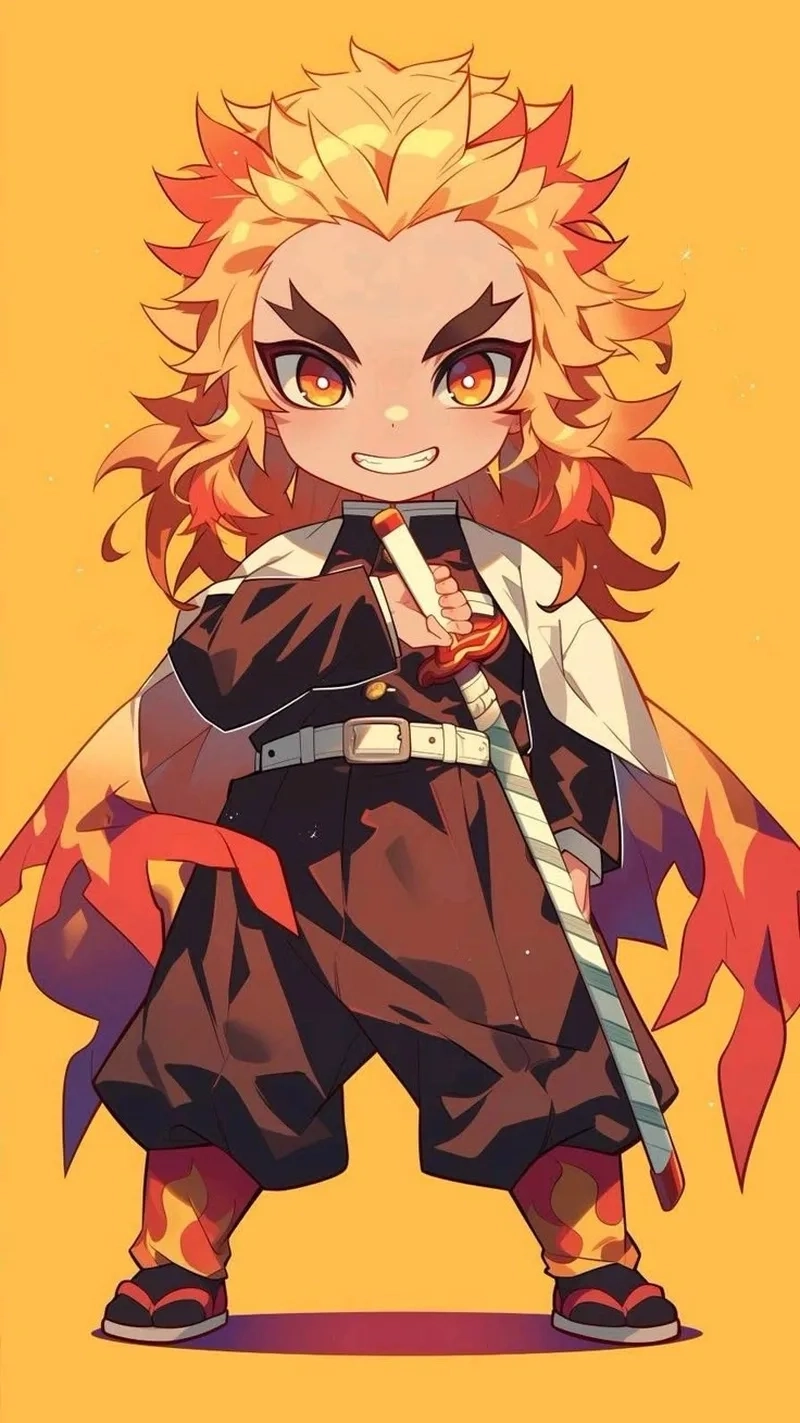 Dễ thương hết nấc với ảnh Rengoku Kyoujurou chibi