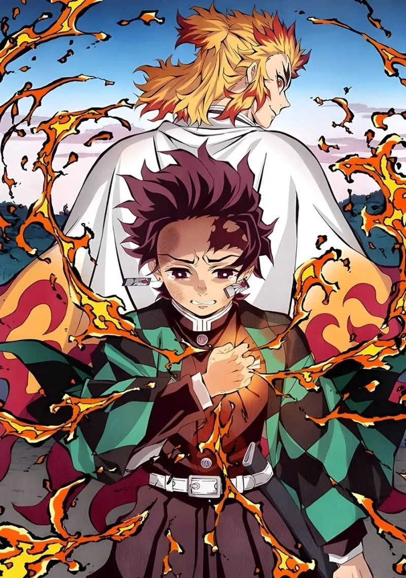 Tình huynh đệ qua ảnh Tanjiro and Rengoku wallpaper