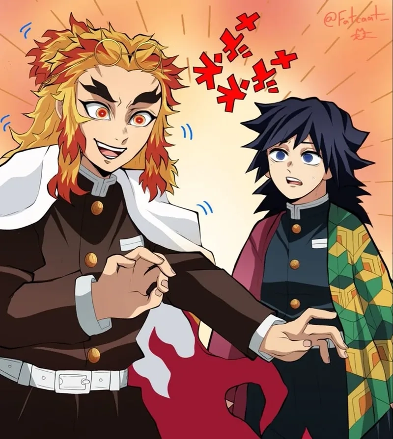 Sự phối hợp hoàn hảo của Rengoku x Giyuu