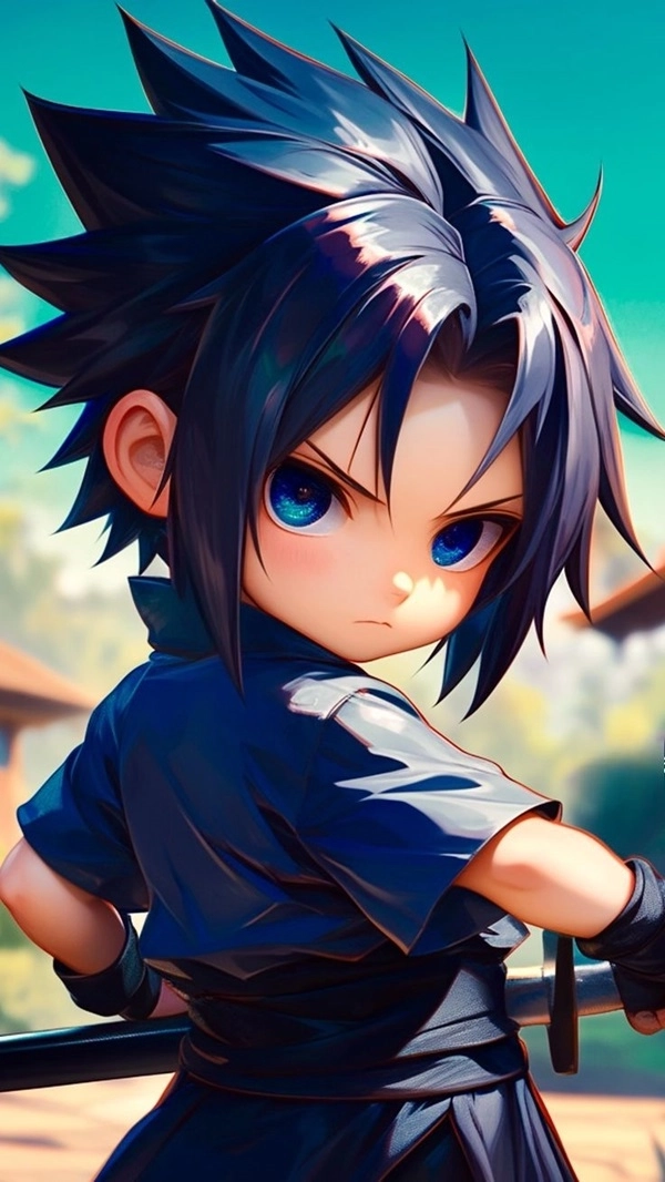 Sasuke chibi drawing easy cho người mới