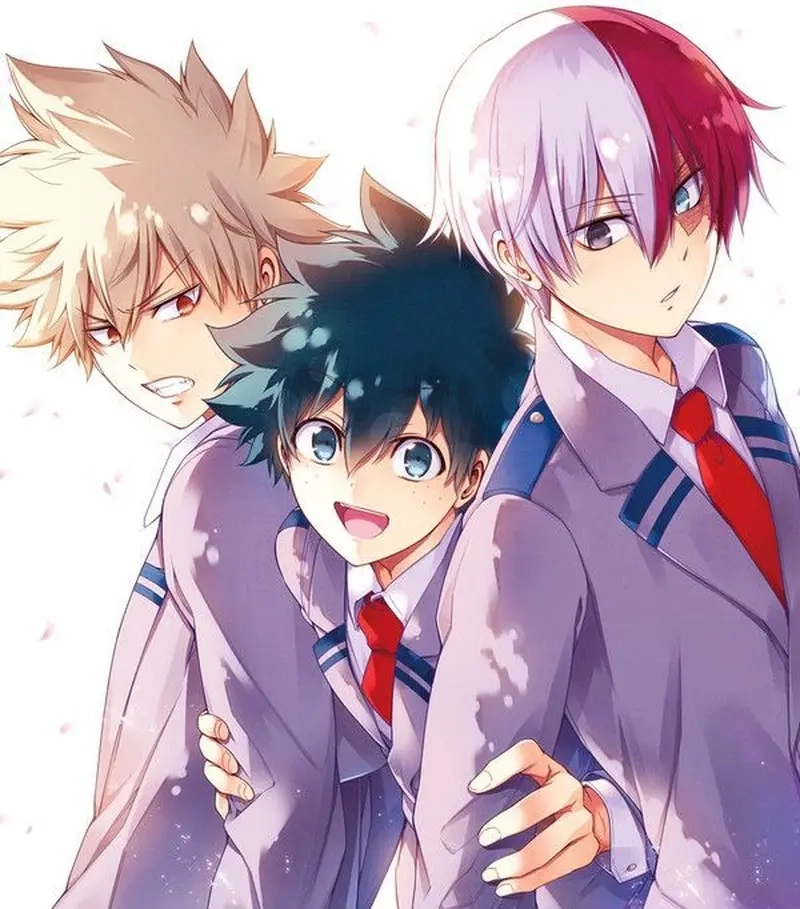 Tam giác tình cảm thú vị trong Deku x Shoto x Bakugou