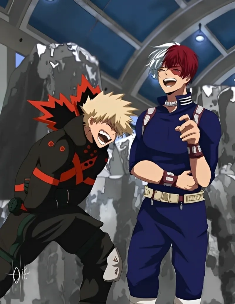 Bộ tranh fanart Bakugou x Shoto làm dân tình bấn loạn