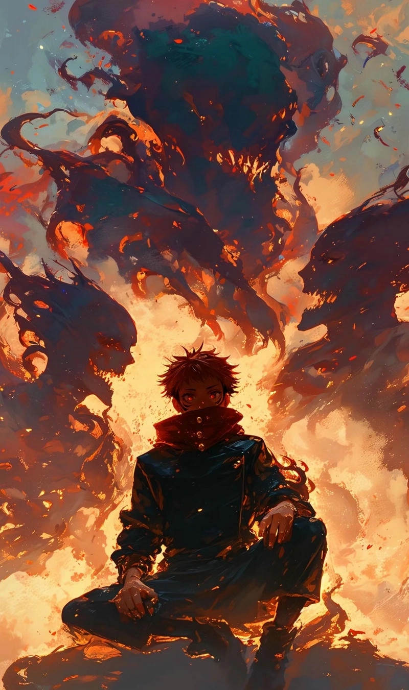 Sukuna eyes phát sáng rực đỏ mỗi khi tung đòn chí mạng