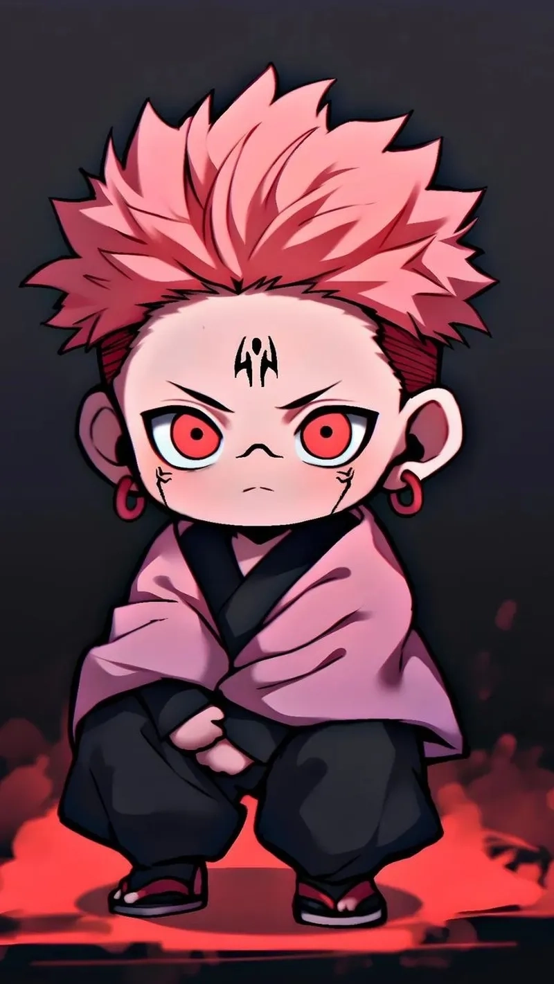 Mẫu vẽ chibi Sukuna đơn giản ai cũng làm được