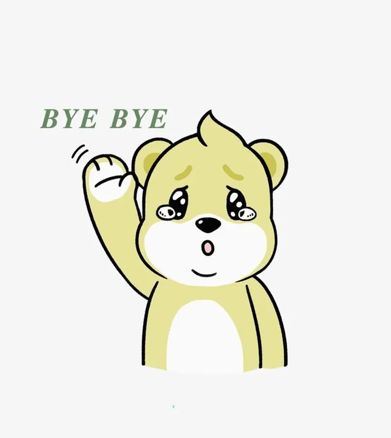 Ảnh tạm biệt cute dễ thương không nỡ rời