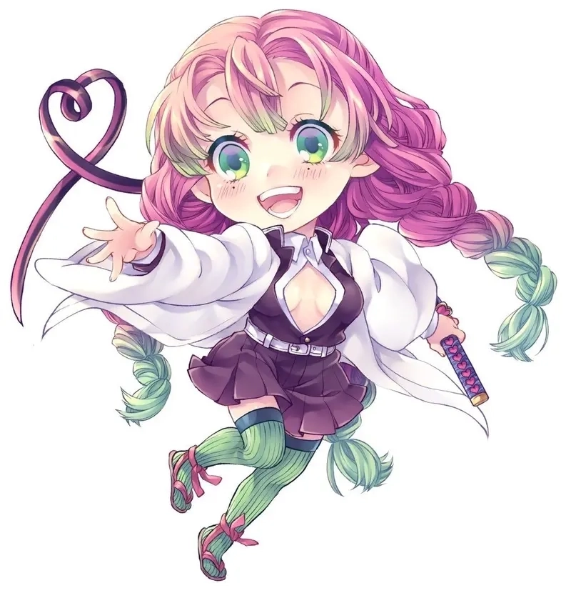 Hình lưỡi gươm diệt quỷ chibi sinh động từng chi tiết