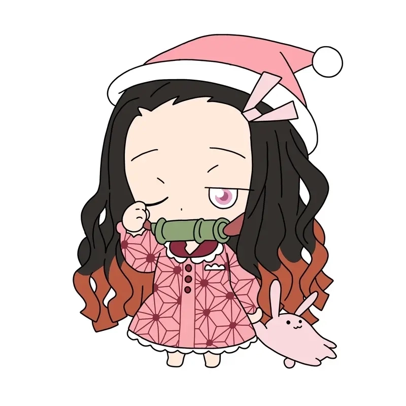 Hình thanh gươm diệt quỷ chibi độc đáo và rực rỡ