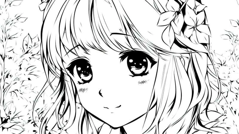 Tranh tô màu anime cổ trang đậm chất Á Đông
