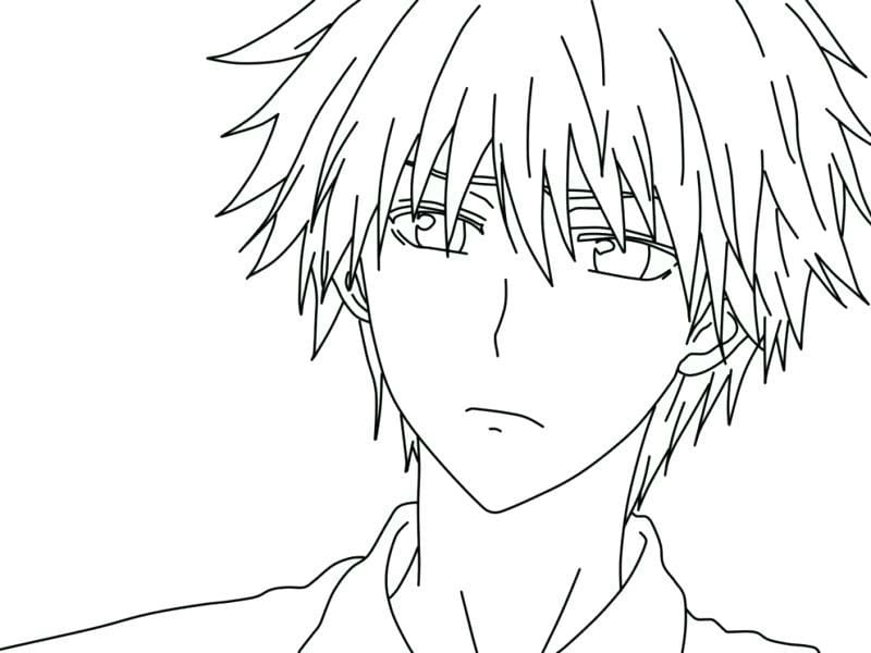 Lạnh lùng tranh tô màu anime boy ngầu mạnh mẽ