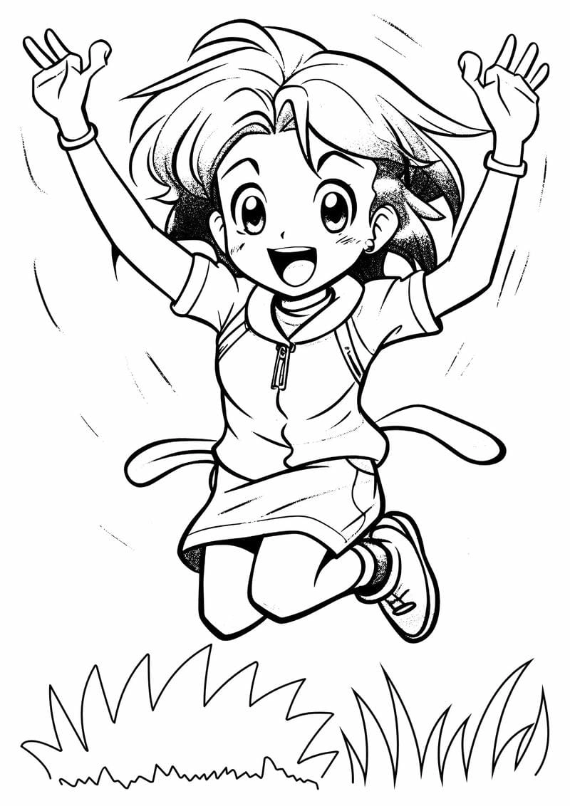 Khổ A4 tranh tô màu anime cổ trang tinh tế