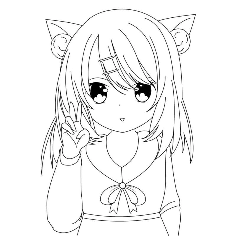 Tranh tô màu anime 12 cung hoàng đạo Ma Kết